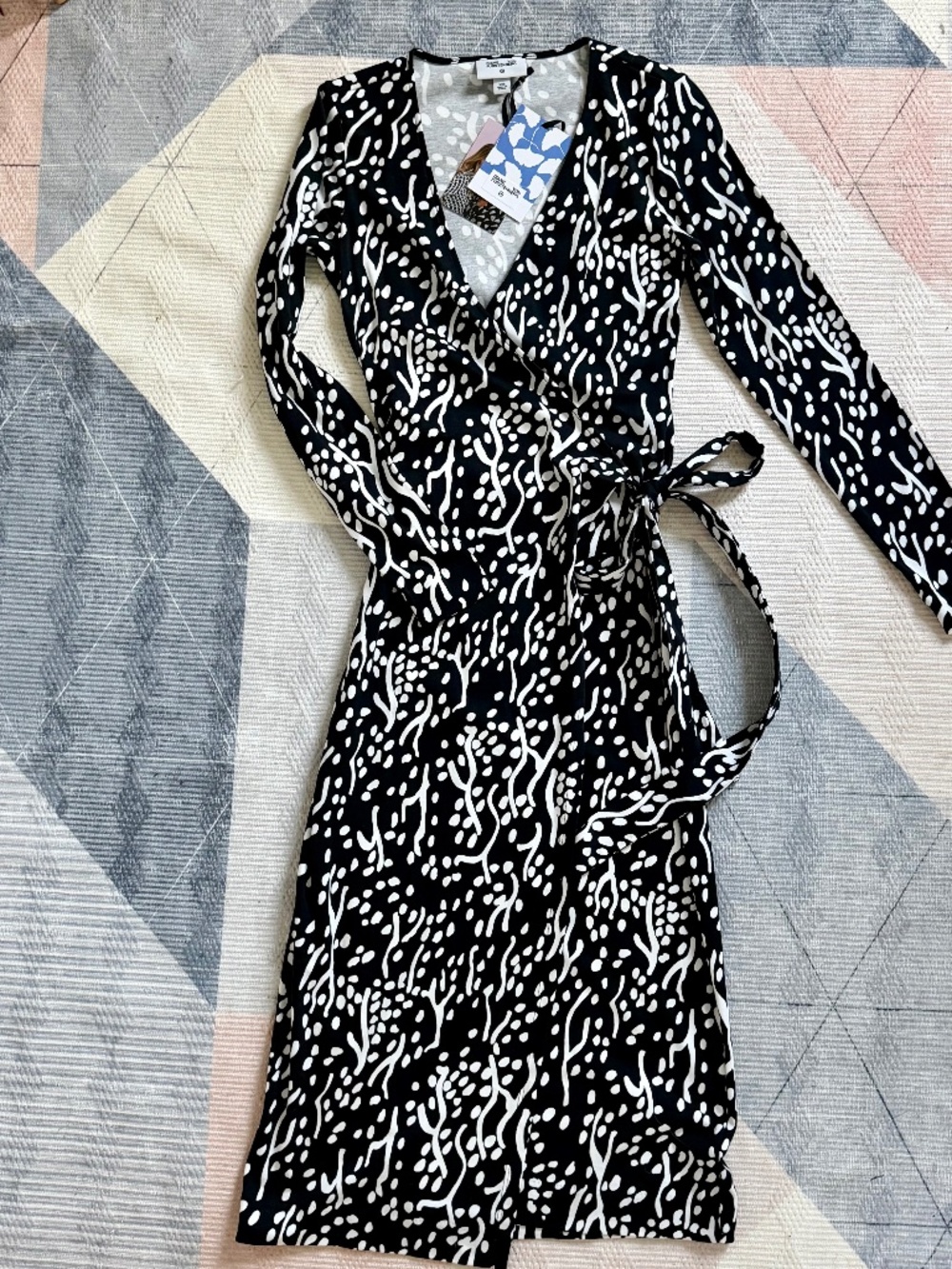 DVF x Target black and white wrap dress - NWT